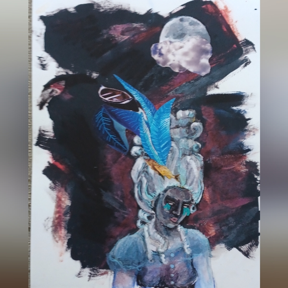 "the History of Sorrow" Limited Edition Print of Original Mixed Media Art